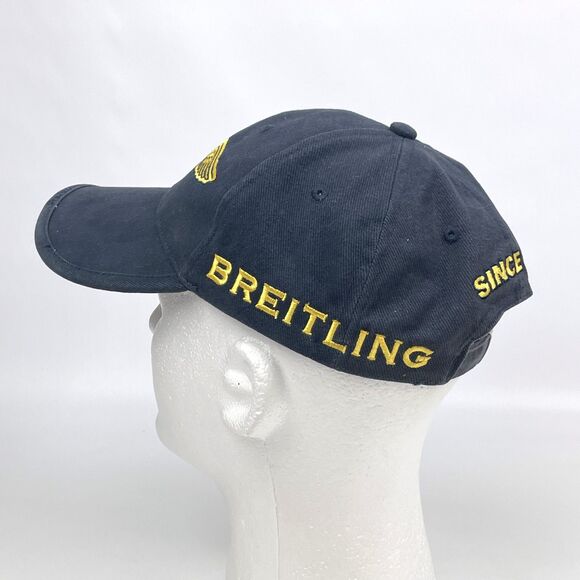 Breitling Hat Swiss Chronographs Watch Since 1884 Embroidered Navy Strapback - Picture 9 of 14